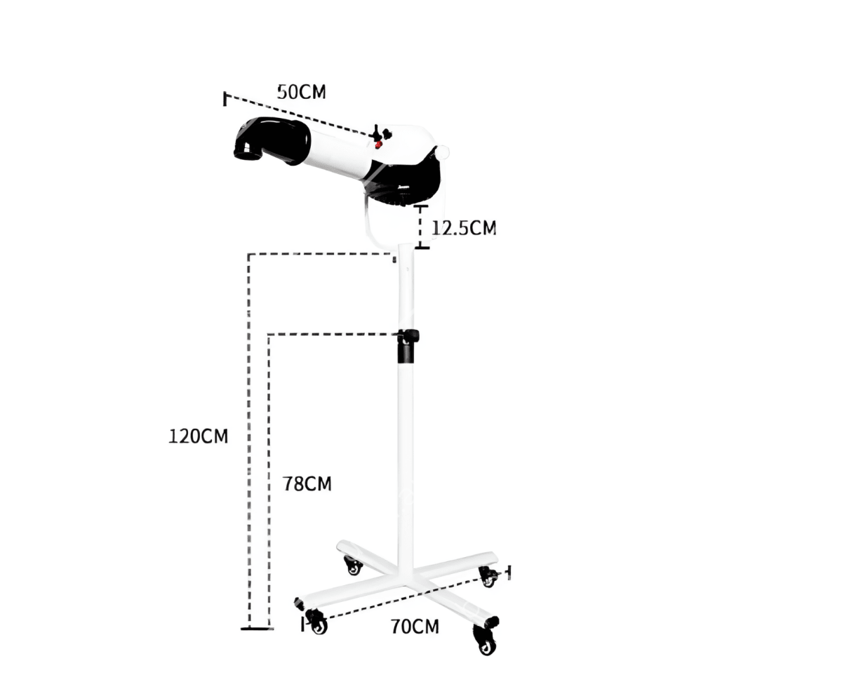 dimension total du pulseur pour chien professionnel de 140cm de haut. Pulseur professionnel chien de Boutiquechien