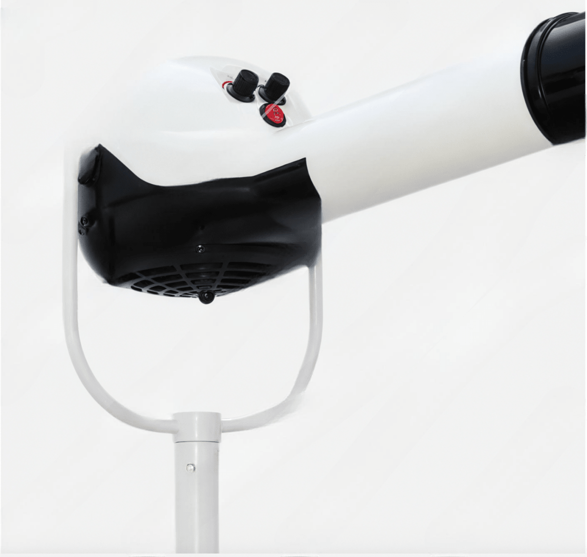 tête du pulseur professionnel pour pour chien de couleurs noir et blanc. Fonctionnement avec des boutons noirs et un rouge. Image produit Boutiquechien