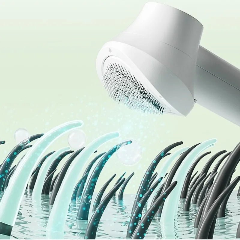 pulseur pour chien aspire les poils et l'eau pour maximiser le le séchage. Image produit de boutiquechien de couleur blanc