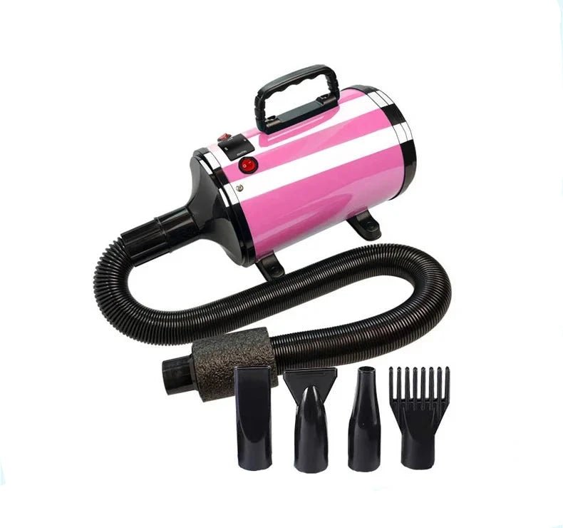 pulseur chien de couleur rose et noir. Pulseur professionnel pour chien avec différents embouts. image produit Boutiquechien