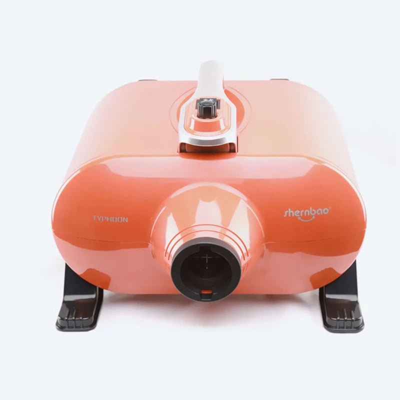pulseur professionnel pour chien orange avec les pieds noir. Image produit Boutiquechien 