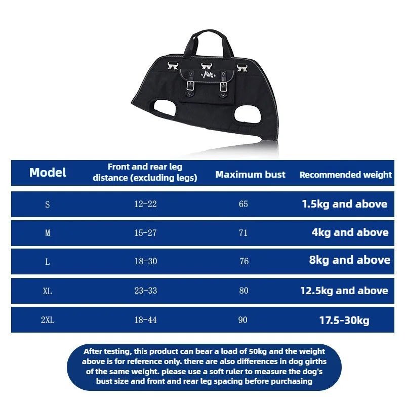Sac à dos pour chien 20 kg dimensions 