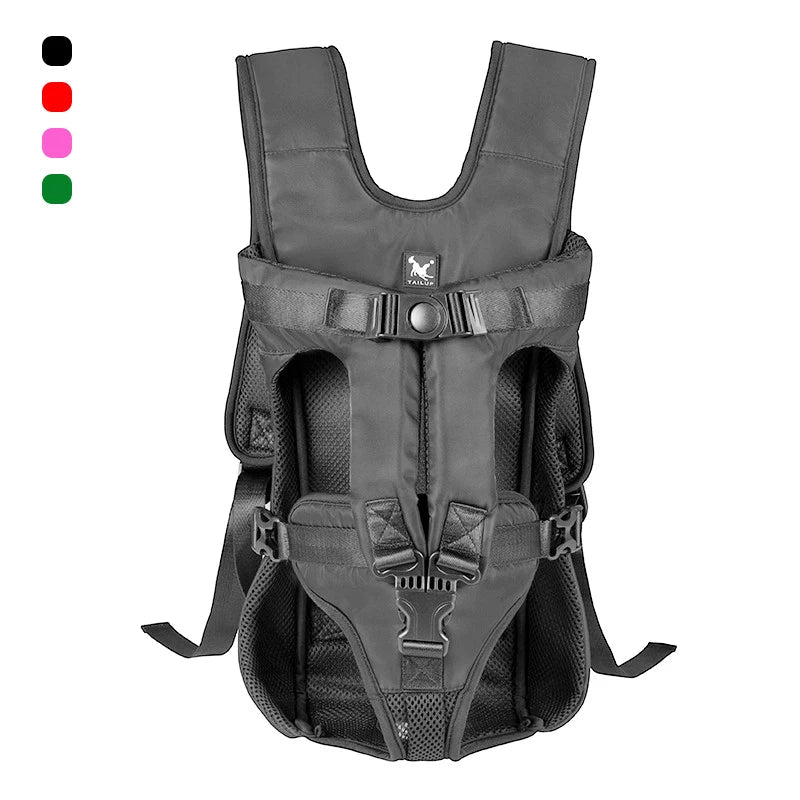 Sac de transport pour chien 8 kg gris de face