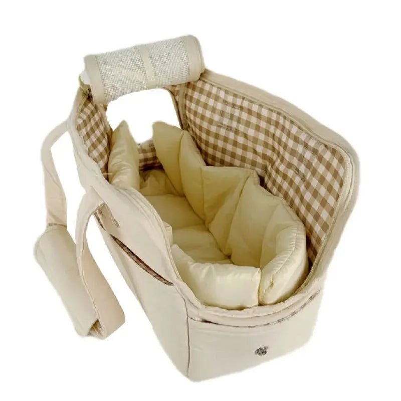 sac de transport pour petit chien de couleur blanc moelleux boutiquechien