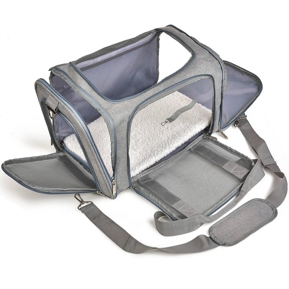 Sac pour transporter chien deplier