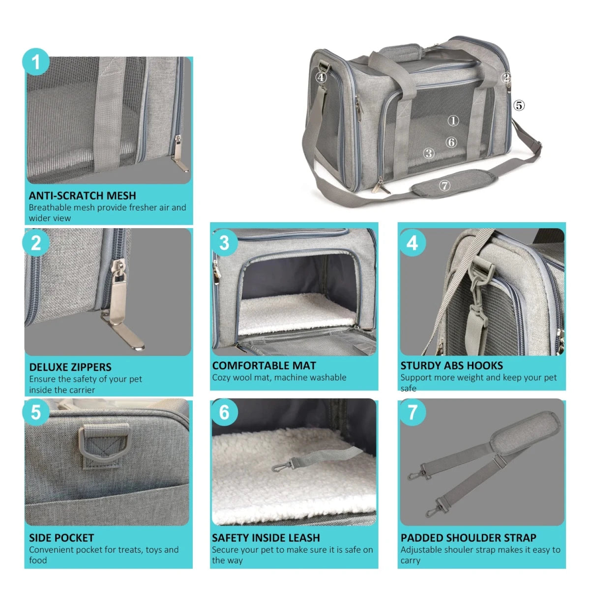 Sac pour transporter chien fonctionnement