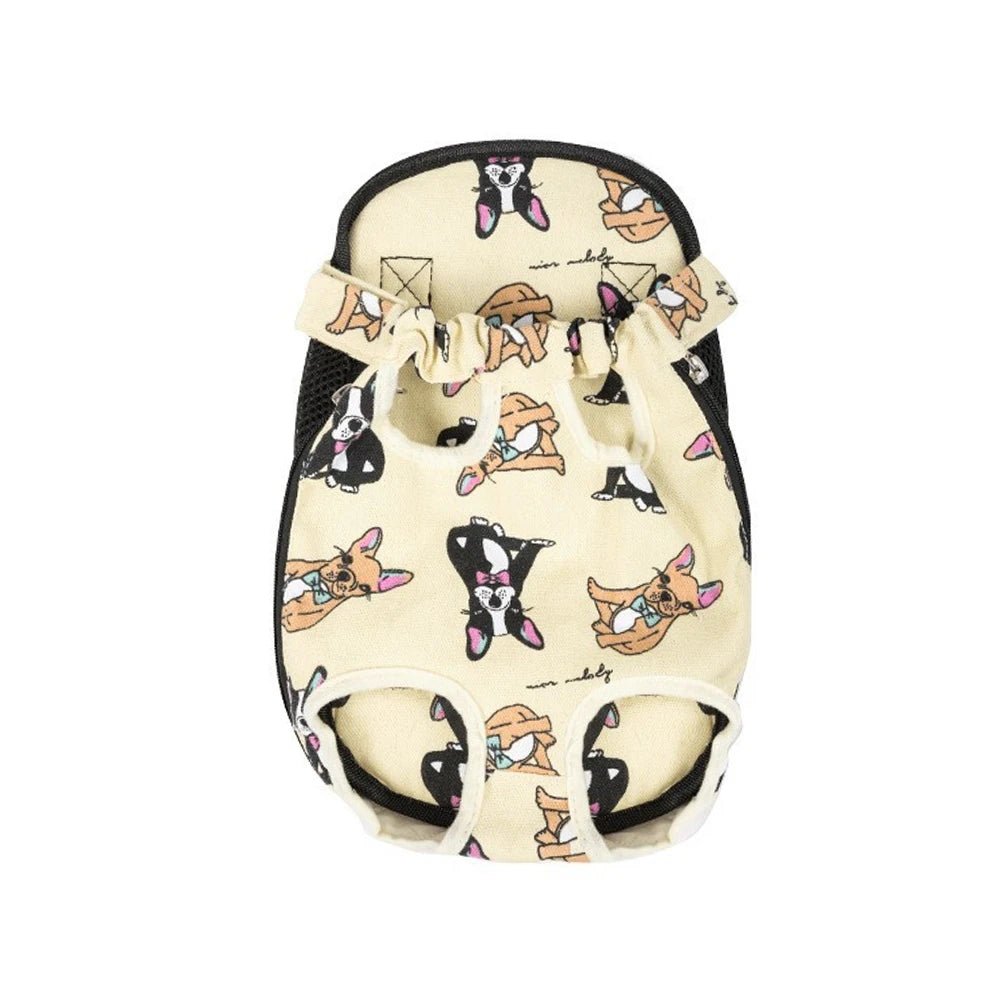 Sac a dos pour chien de promenade avec des images de chien dessus. Image produit Boutiquechien