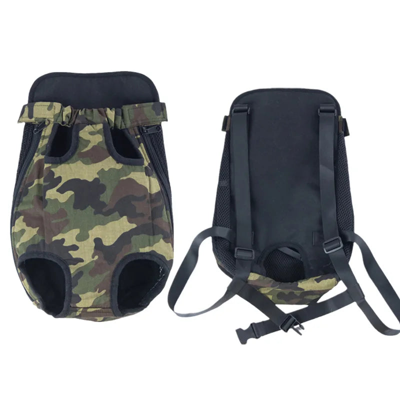 sac à dos pour chien de couleur kaki militaire et noir pour les petits chiens. Image produit Boutiquechien