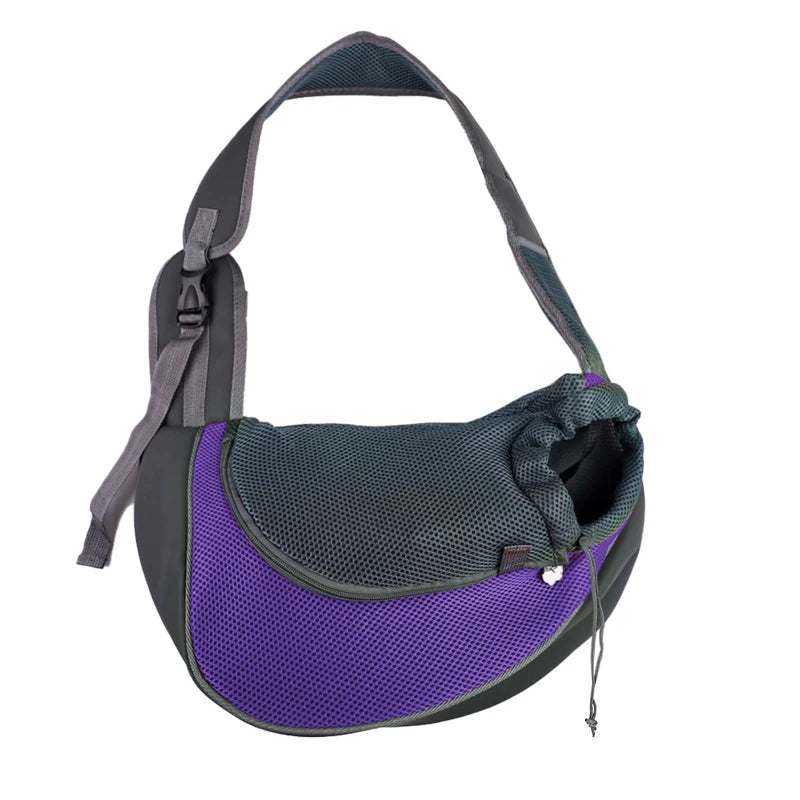 sacoche pour chien de couleur violet pour transporter facilement son chien. Image produit Boutiquechien
