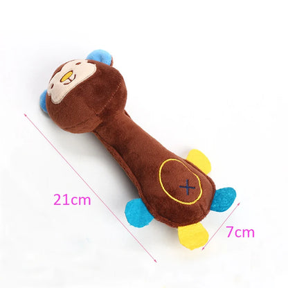 dimension de la peluche seige pour chien de 21m de long. La peluche est parfaite pour jouer avec votre chien. Image produit Boutiquechien