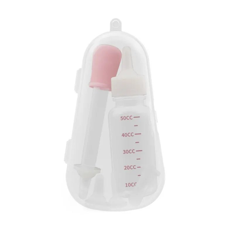 set de biberon pour chiot de couleur rose transparent de boutiquechien 
