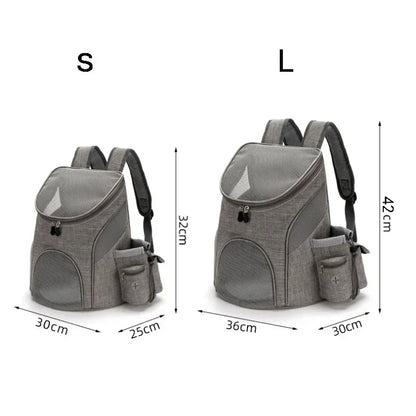 dimensions du sac de transport pour chien avec toutes les tailles S et L. Image produit Boutiquechien 