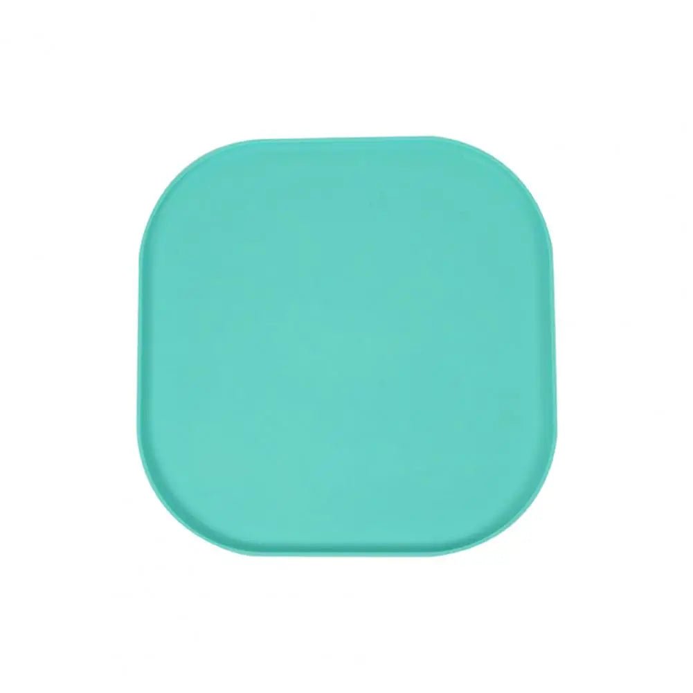 Tapis de protection gamelle de couleur vert en silicone résistant dans un fond blanc. Image produit Boutiquechien
