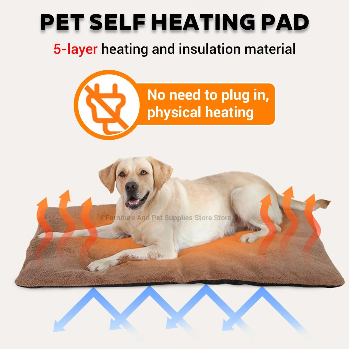 Tapis antiderapant chien chauffant 