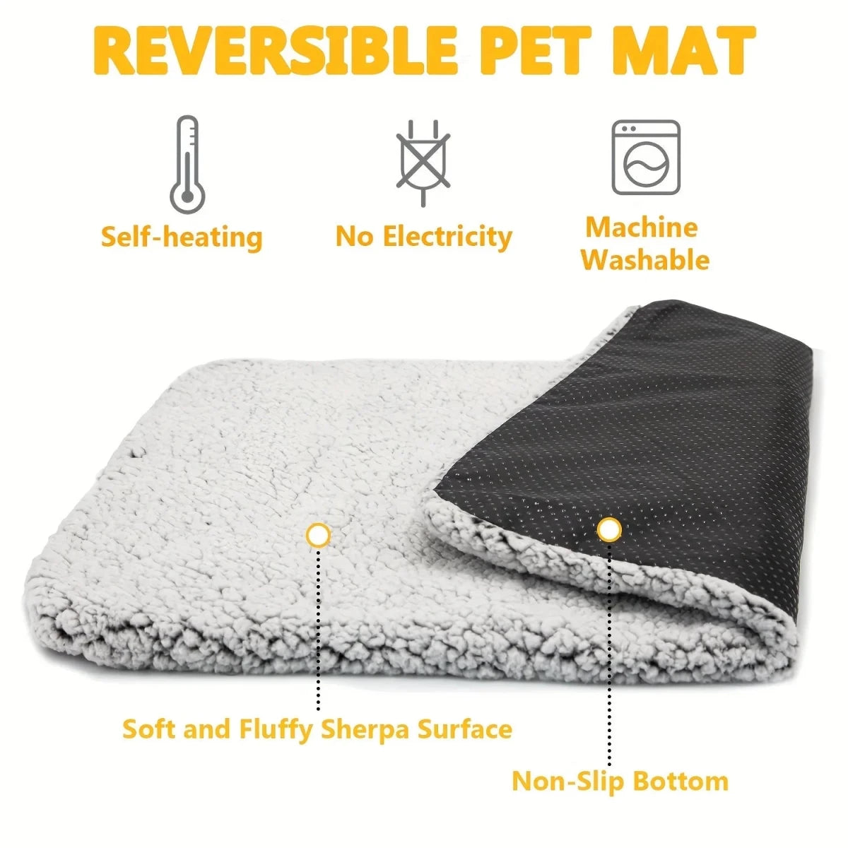 Tapis chauffant chien exterieur réversible 