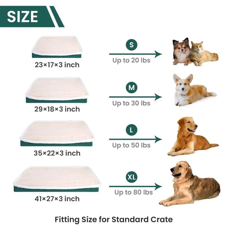 Tapis chien memoire de forme tailles