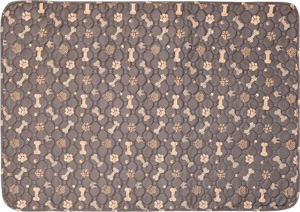 tapis chien beige avec des chiens souffrant d'incontinence. Le tapis bleu est parfait pour les chien qui ont des problèmes de vessis. Image produit Boutiquechien