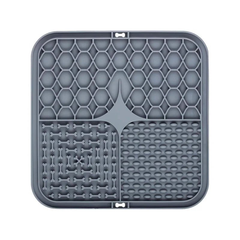 Tapis pour chien anti glouton de couleur gris de boutiquechien