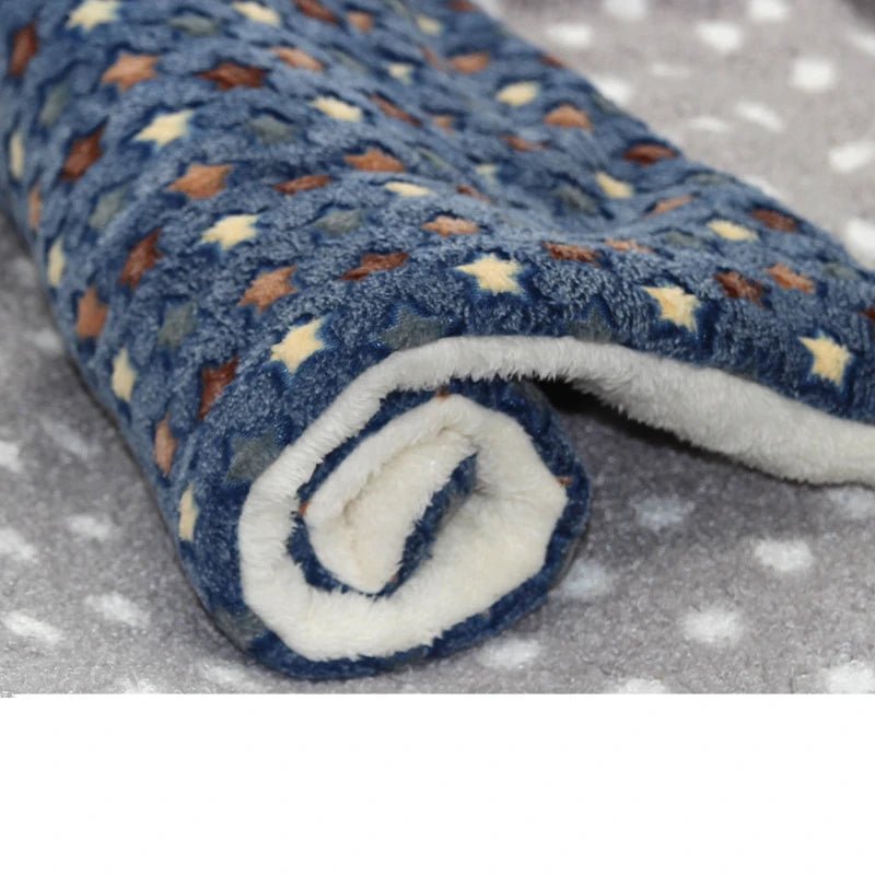 Tapis de sol chien bleu avec étoiles 