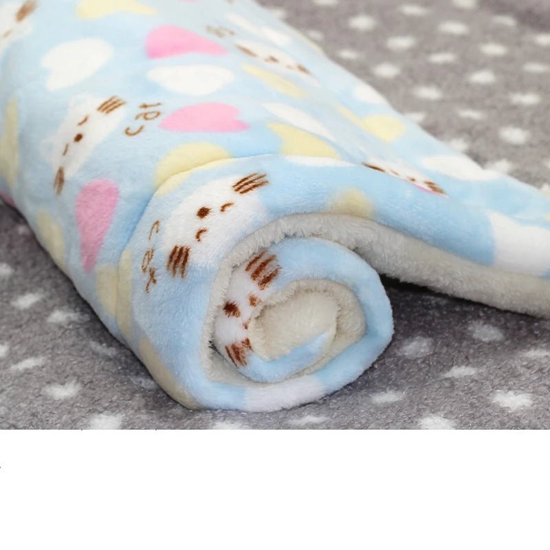 Tapis de sol chien chat bleu et blanc 
