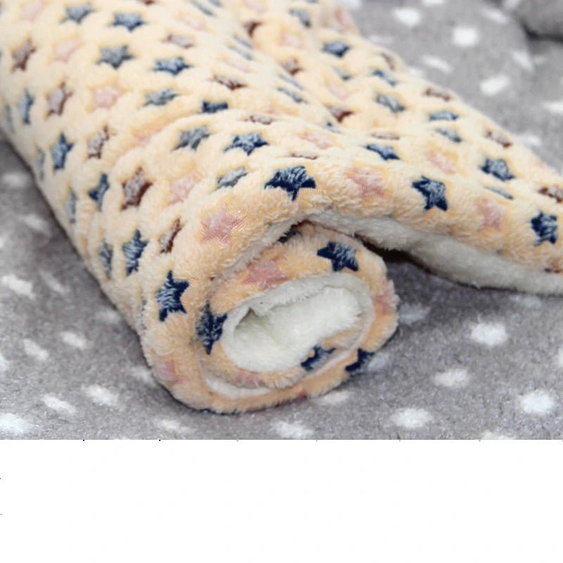 Tapis de sol chien blanca avec  étoiles 
