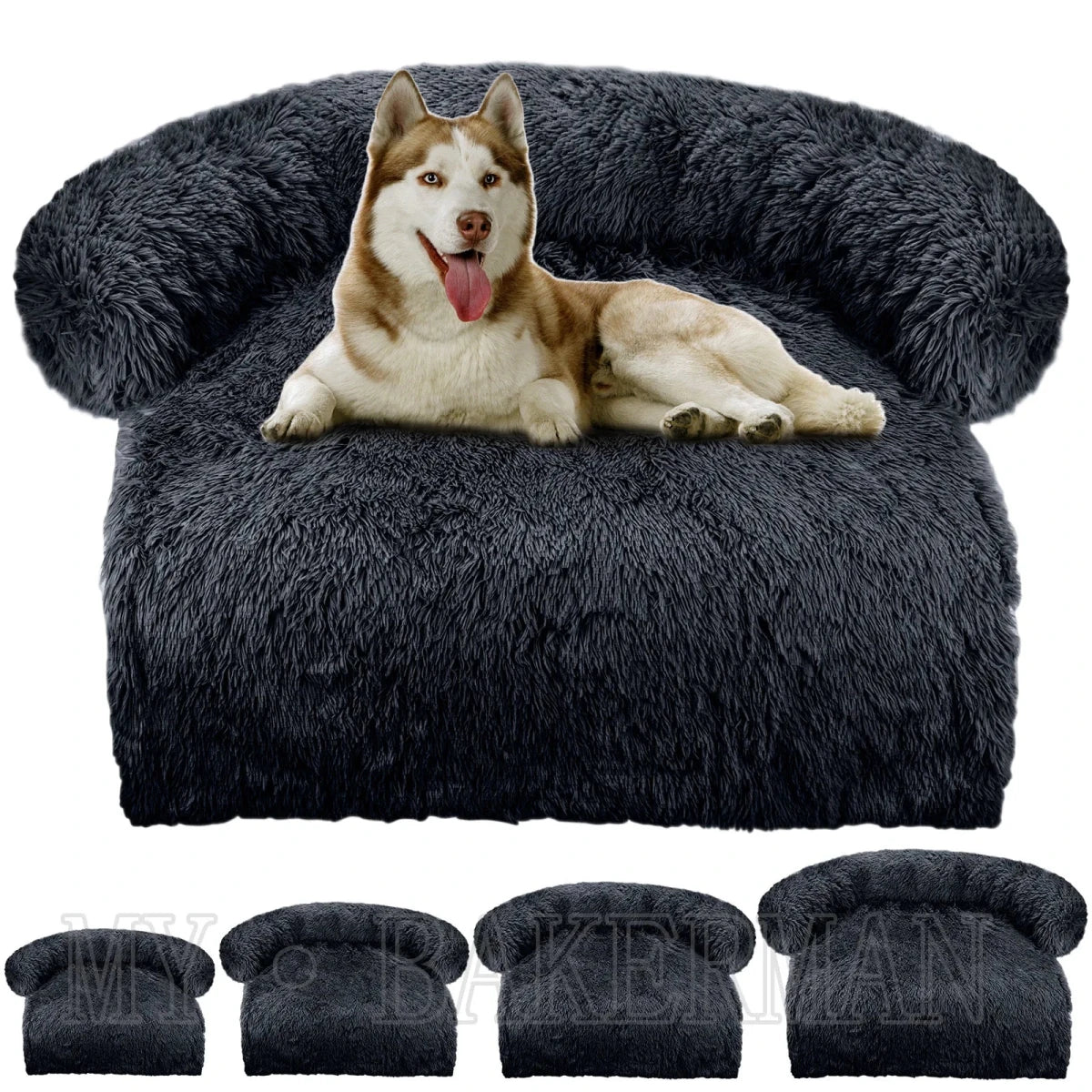 Tapis pour chien lavable en machine avec image chien 