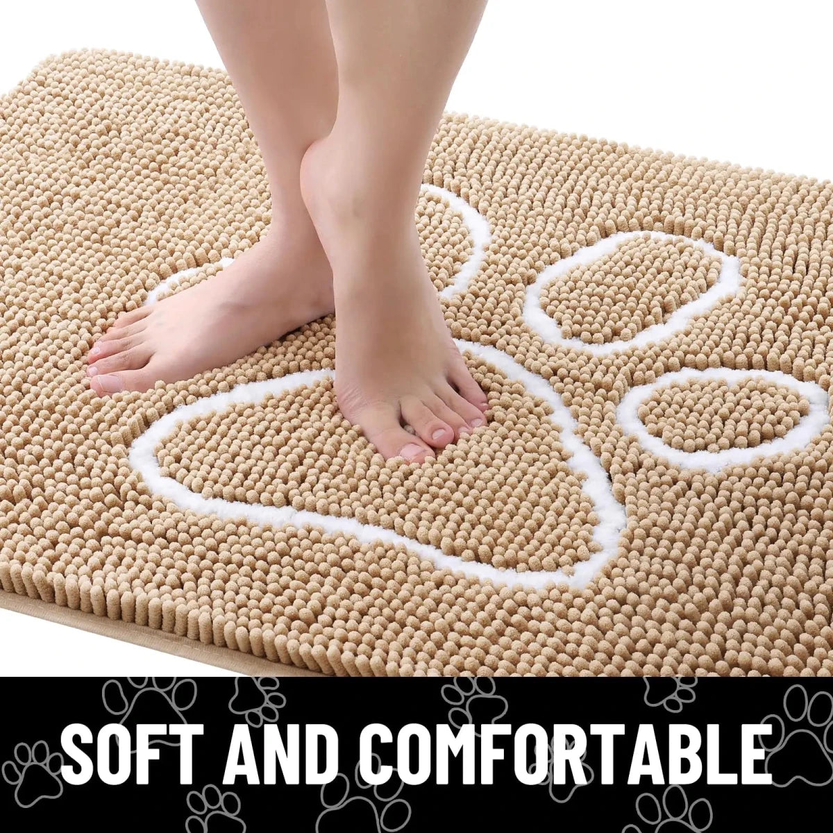 Tapis super absorbant pattes chien confortable 