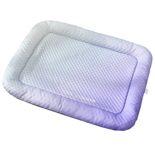 tapis chien bi Color de couleur violet et blanc rafraîchissant. Image produit Boutiquechien