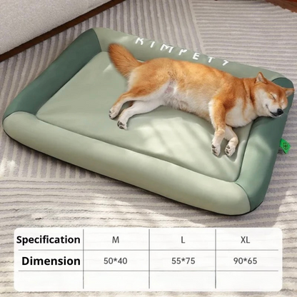 Tapis chien vert et vert foncé rafraîchissant et moelleux de plusieurs tailles de M à XL de boutiquechien