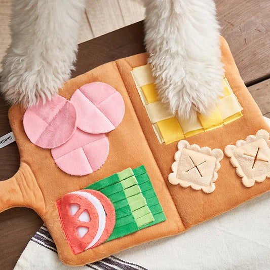 tapis de fouille brun pour chien en style de repas pour chien. Image produit Boutiquechien