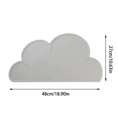 tapis gamelle en forme de nuage de couleur gris avec toutes les tailles