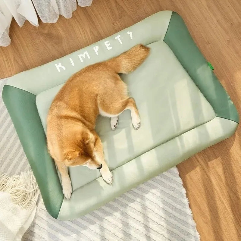 tapis pour chien de couleur vert rafraîchissant moelleux pour moyen chien. Image produit Boutiquechien