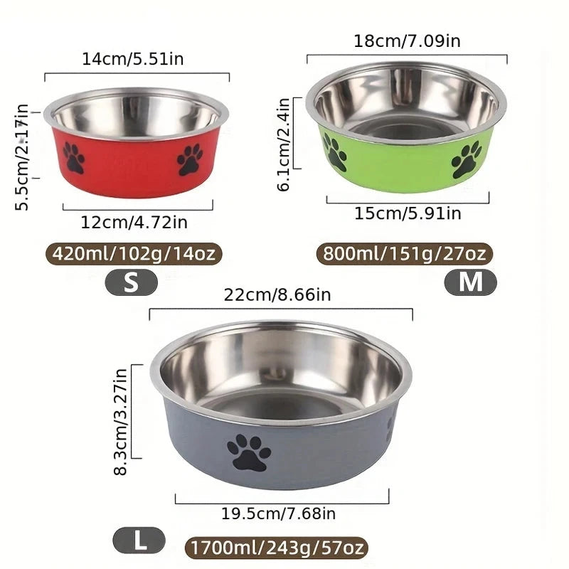 Toutes dimensions de la gamelle en inox anti- dérapante de S à L de boutiquechien