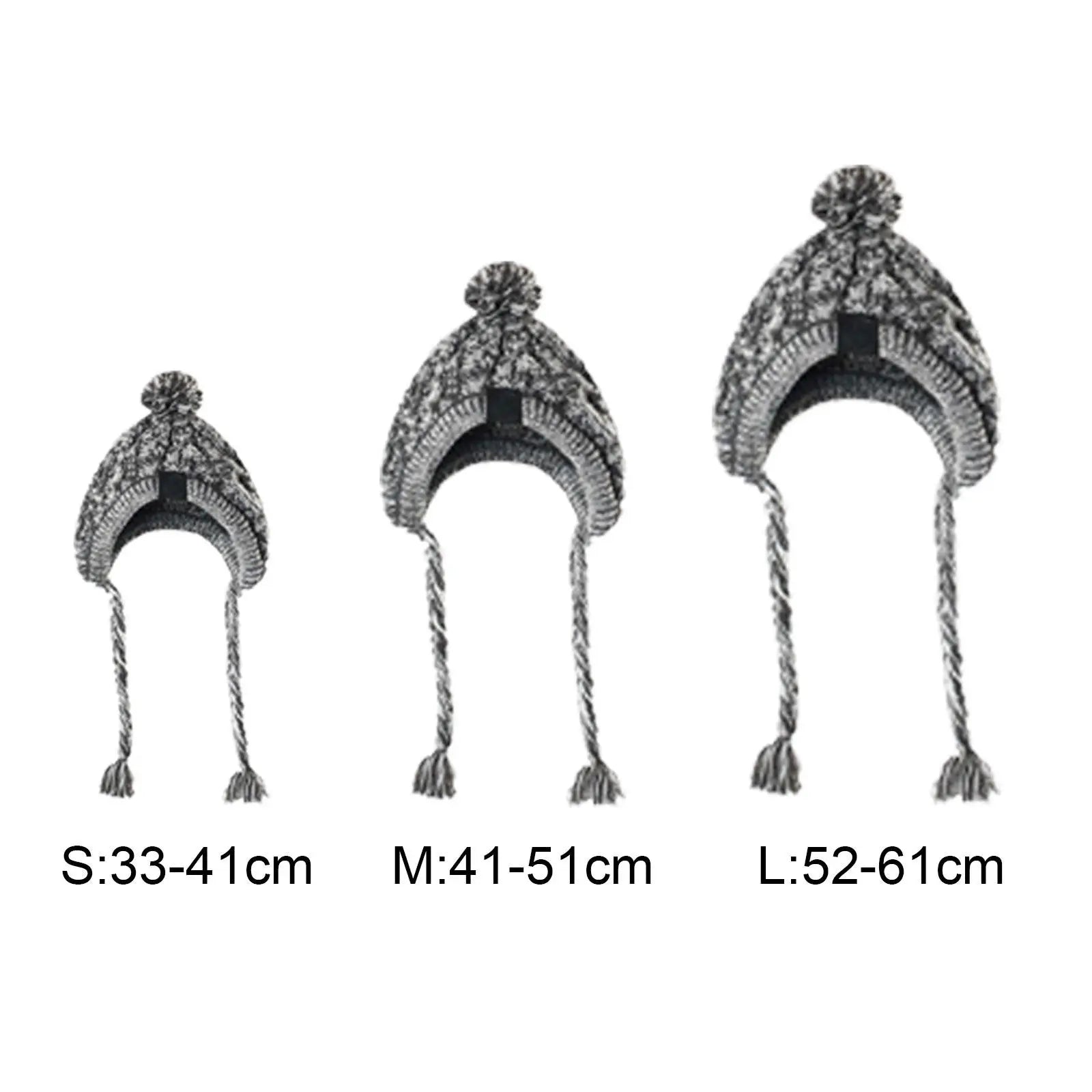 Toutes les dimensions en Cm du bonnet pour chien de couleur gris. Image produit Boutiquechien