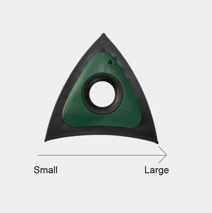 Brosse poil de chien voiture en forme de triangle kaki et noir 